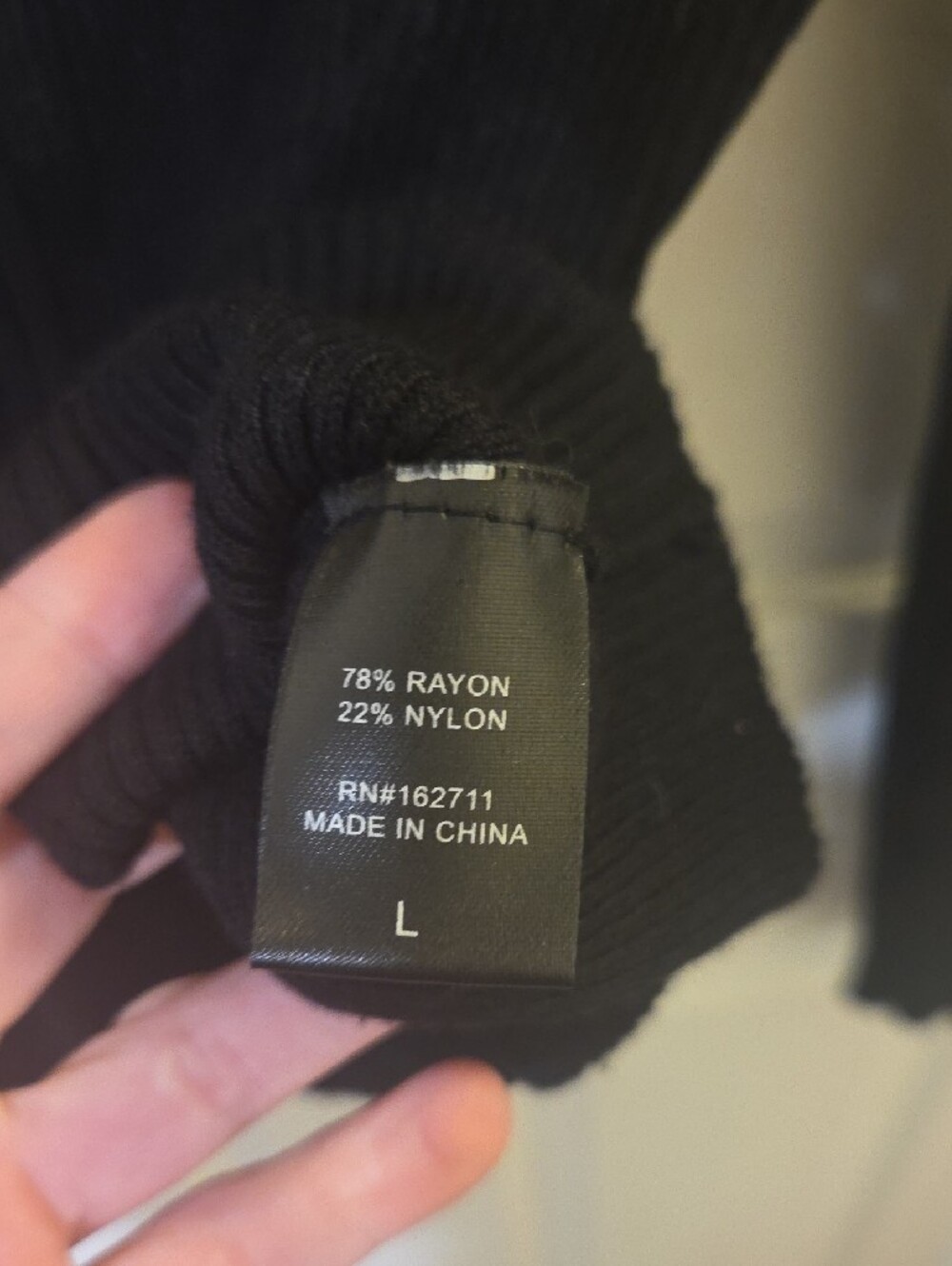 Black Ribbed Zip-Up Shirt - Picture 3 of 3